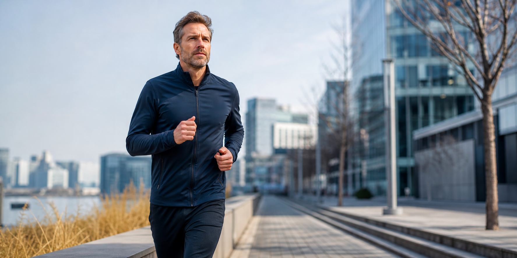Businessman Exercising in Modern Gym with Elegant Workout Gear