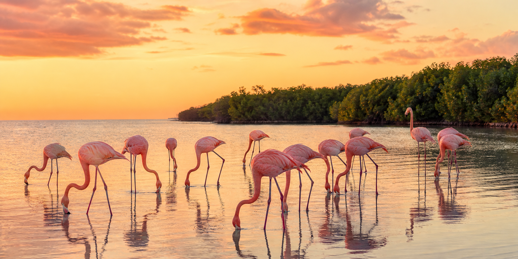 Flamencos Rosados en Reserva de Celestn