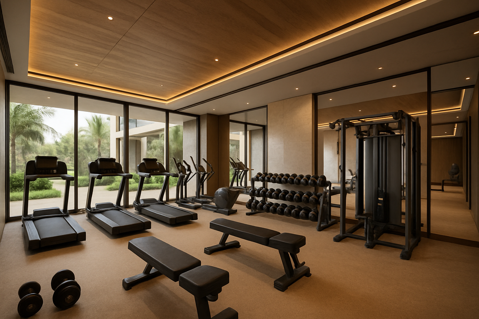 Gimnasio equipado de un desarrollo exclusivo de departamentos-1