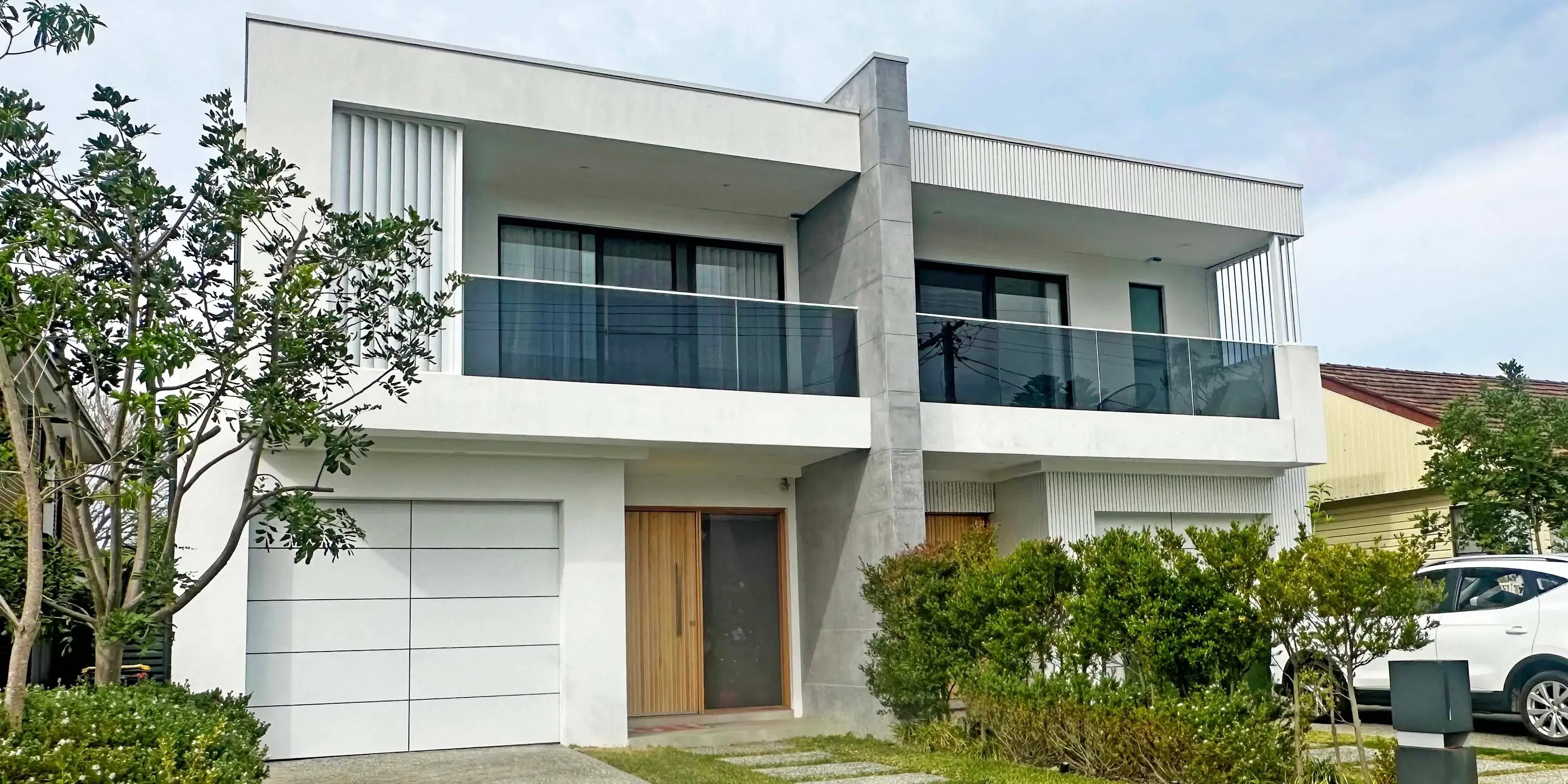 Fachada de una casa duplex