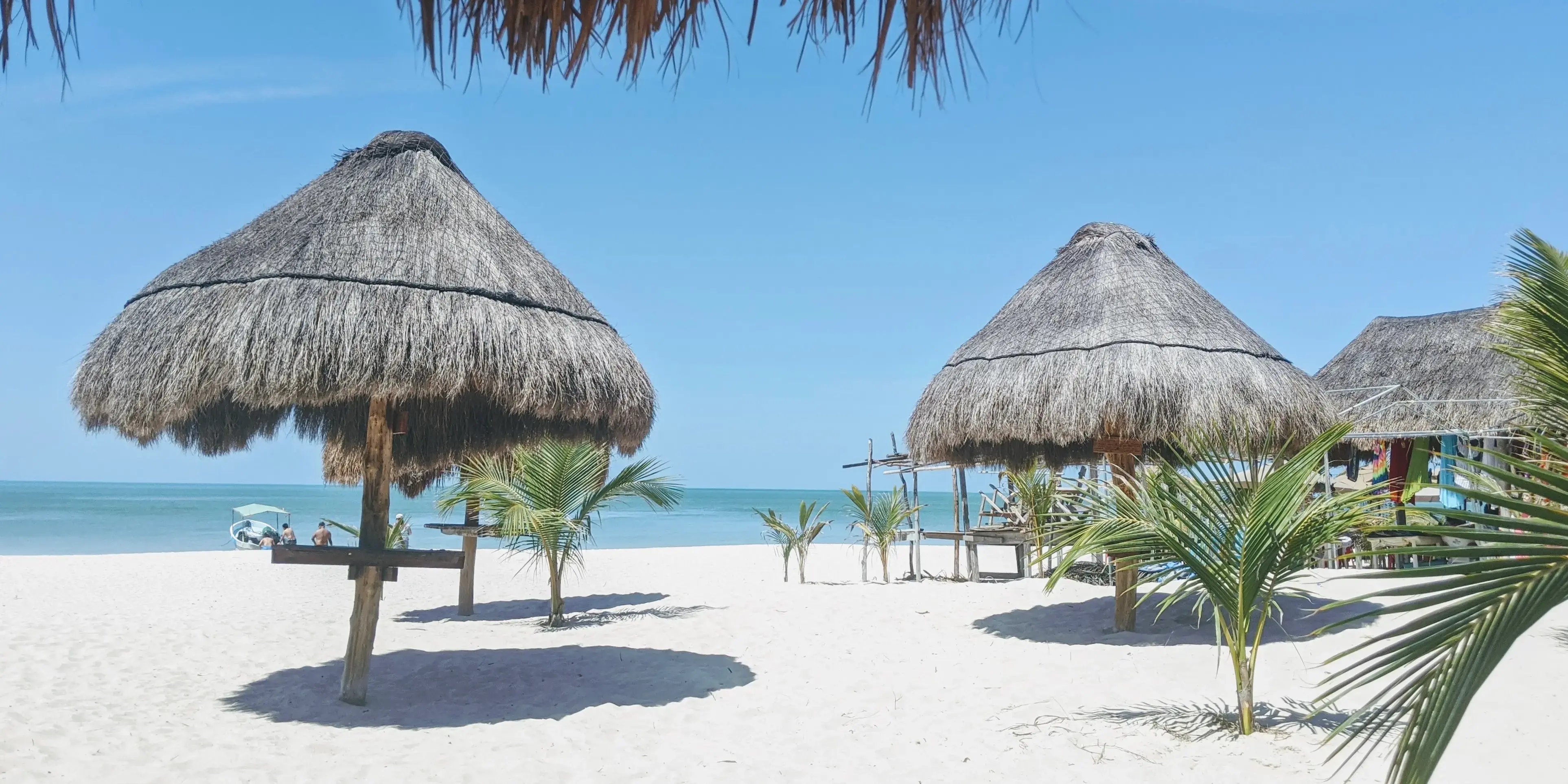Paisaje playero de Celestún, playa de México