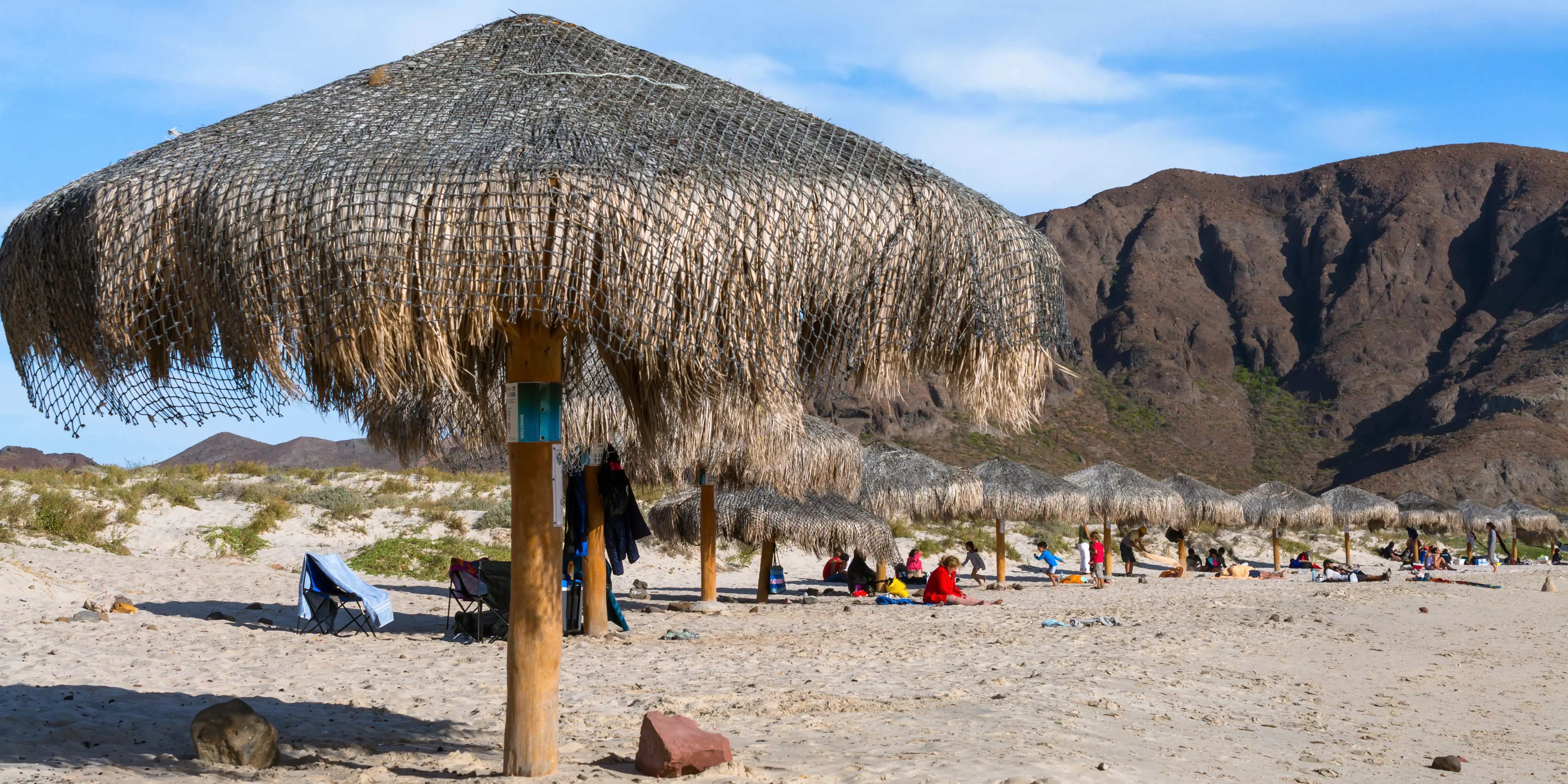 Turistas en la playa Balandra - La Paz, playa de México