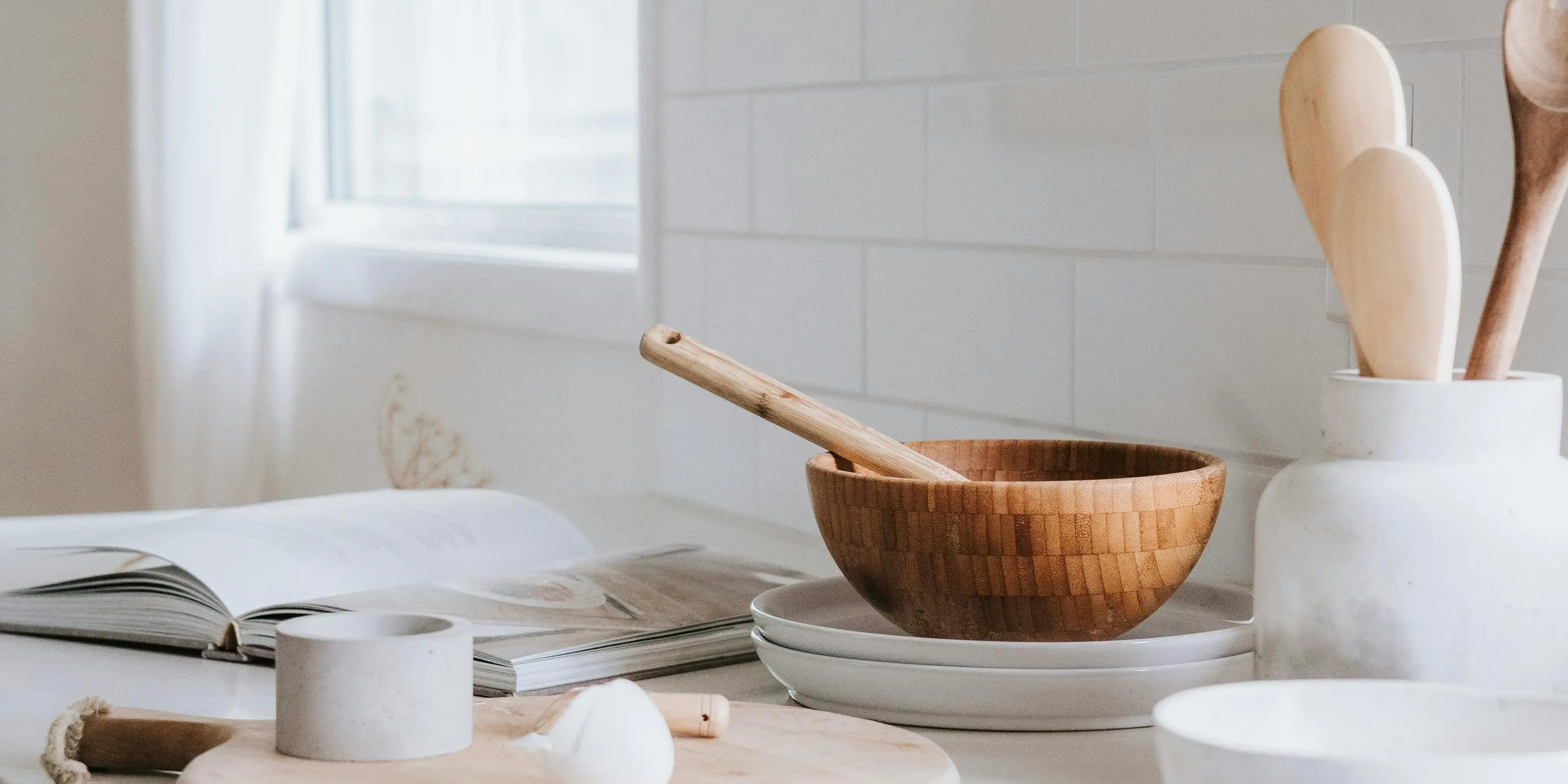 cocina de una casa con estilo Japandi