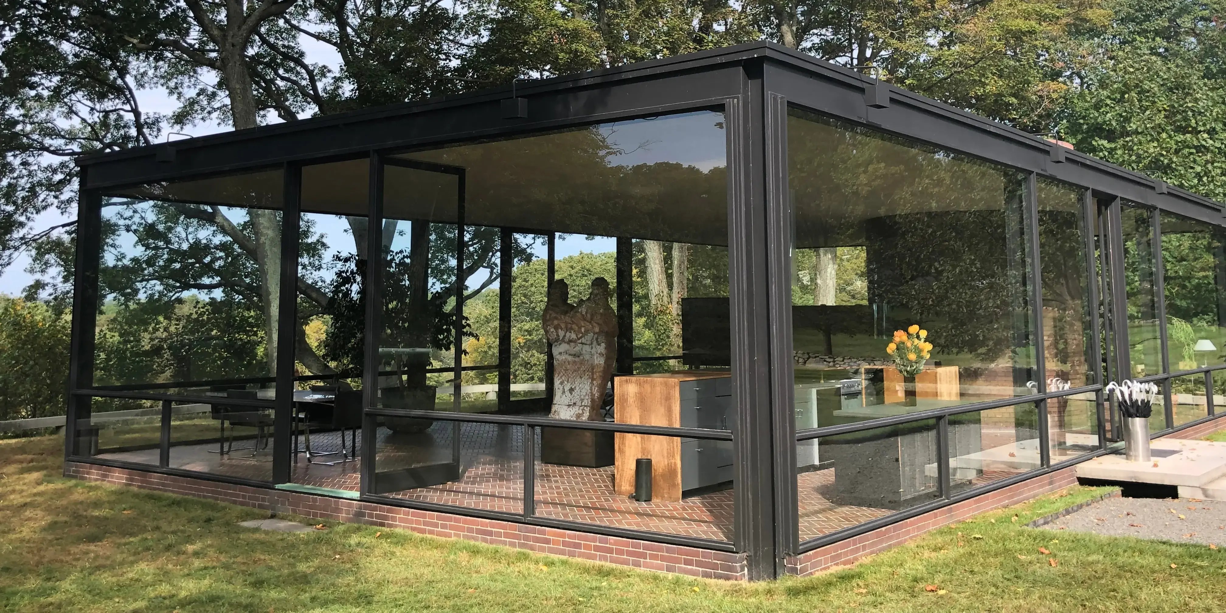 The Glass House (Connecticut, EE. UU.) – Philip Johnson Arquitectura moderna.